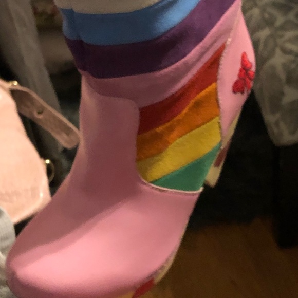 Lola Ramona ~ knee high rainbow boots~ excellent condition~woman 40 or USA 9-9.5 - Picture 11 of 16